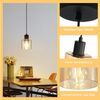 Nettlife Pendelleuchte Esstisch Vintage E27 Schwarz 1/3 Flammig Glas Industrial Hängeleuchte, Höhenverstellbar, ohne Leuchtmittel, Pendellampe für Wohnzimmer Hotel Büro Bild 2