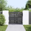 vidaXL Gartentor Schwarz 85 x 100 cm Pulverbeschichteter Stahl 42015874 Bild 3