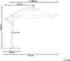 Sonnenschirm LED Solar Beleuchtung ⌀ 285 cm graphitgrau CORVAL Bild 2