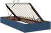 vidaXL Bett mit Stauraum und LED mit LED Blau 90 x 200 cm Polyester 3372395 Bild 5