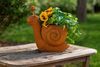 Kobolo Blumentopf Pflanzobjekt Schnecke SNAIL 31 x 19 x 26 cm, braun aus Metall (1 St) Bild 2