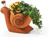 Kobolo Blumentopf Pflanzobjekt Schnecke SNAIL 31 x 19 x 26 cm, braun aus Metall (1 St) Bild 4