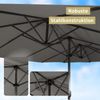 Doppelsonnenschirm 450x260cm KOGO - XXL Sonnenschirm | Großer Schirm UV-Beständig Gartenschirm mit Kurbel Terrassenschirm für Garten, Terrasse & Pool | Anthrazit Bild 4