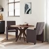vidaXL Esszimmerstühle mit Rollen 2 pcs Dunkelbraun 57 x 66 x 94 cm 42017811 Bild 3