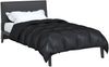 vidaXL Winterbettdecke Schwarz 155 x 220 cm Satin und Mikrofaser 42025850 Bild 3