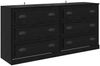vidaXL Sideboards 2 pcs Schwarz Eichen-Optik 70 x 35,5 x 67,5 cm 3402655 Bild 5