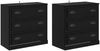 vidaXL Sideboards 2 pcs Schwarz Eichen-Optik 70 x 35,5 x 67,5 cm 3402655 Bild 2