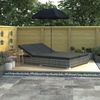 vidaXL Outdoor-Loungebett mit Sonnenschirm Poly Rattan Grau 48125 Bild 2