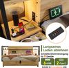 Holzbett Doppelbett 160 x 200cm, Hydraulisches Stauraumbett, Stauraum-Kopfteil mit Schubladen und USB&Type-C Ladeanschluss, Bettrahmen mit Holzlatten, Eichenfarbe (Ohne Matratze). Bild 4