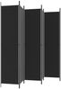 vidaXL 6-tlg. Paravent Schwarz 300x220 cm Stoff 350209 Bild 5