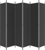 vidaXL 6-tlg. Paravent Schwarz 300x220 cm Stoff 350209 Bild 4