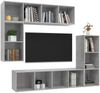 vidaXL 4-tlg. TV-Schrank-Set Betongrau Spanplatte [3079821] Bild 3