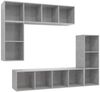 vidaXL 4-tlg. TV-Schrank-Set Betongrau Spanplatte [3079821] Bild 2