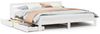vidaXL Massivholzbett ohne Matratze Weiß 200x200 cm Kiefernholz 3309858 Bild 2