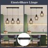 ZMH 3-Flammige Pendelleuchte Industrial Metall Schwarz LED E27 Metall Bild 4