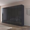 OTTO home Drehtürenschrank Kleiderschrank Kleiderschränke Schrank Garderobe AGORDO mit Glasfront (in zwei Griff-Farben, Breiten 91-405 cm) durchdachte Innenausstattung, in 8 Breiten und 2 Höhen MADE IN GERMANY Bild 2