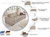 COLLECTION AB Schlafsofa Kreta, B: 248 cm, Liegefl. 137x195 cm, Bettfunktion, Bettkasten & 2 Zierkissen, optional mit Topper Bild 3