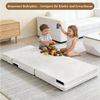 BlingBin Schlafsofa 3 in 1 klappbares Bodensofa Klappmatratze Schaumstoff extra dick 15cm, 210B x 80T x 15H cm 1 Teile, in Matratze umwandelbar, mit 2 Kissen Bild 4