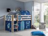 Spielbett Pino mit Textilset Vorhang, Tunnel und 3 Taschen "Astro", Kiefer massiv natur Bild 2