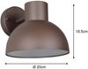 Retro Style Downlight Außenwandleuchte ELBE Rostbraun, Ø 20cm Bild 4