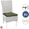 Beautissu Stuhlkissen 6er Set Loft SK Stuhlkissen Olivgrün 45 x 40 x 5 cm, Stuhlpolster mit Bändern Sitzkissen für Stühle, rutschfest Bild 2
