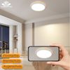 Nettlife LED Deckenleuchte Flach Schwarz 22cm 18W Dimmbar Runde Panel Deckenlampe, Dimmbar, LED fest integriert, Farbwechsler Bild 3