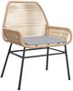 vidaXL 9-tlg. Garten-Essgruppe mit Kissen Braun Poly Rattan Glas 3334575 Bild 4