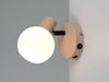Wandstrahler BOBA mit Schalter aus Metall in Beige und Glasschirm, Höhe 13,5cm Bild 3