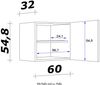 Flex-Well Hängeschrank Kopenhagen (B x H x T) 60 x 54,8 x 32 cm Bild 3