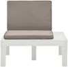 vidaXL Gartenstühle mit Auflagen 2 Stk. Kunststoff Weiß 3054424 Bild 3