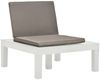vidaXL Gartenstühle mit Auflagen 2 Stk. Kunststoff Weiß 3054424 Bild 2