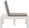 vidaXL Gartenstühle mit Auflagen 2 Stk. Kunststoff Weiß 3054424 Bild 4