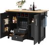 Sideboard 137,9x73/45x92,2 cm, klappbar, schwarz Bild 4