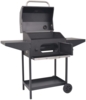 vidaXL Holzkohlegrill Smoker mit Ablage, Stahl Schwarz, 127 x 64 x 125 cm