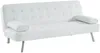 Vente-unique - MICHELLE Sofa Kunstleder Schwarz - B 83 cm x H 76 cm x L 186 cm Bild 2