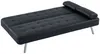 Vente-unique - MICHELLE Sofa Kunstleder Schwarz - B 83 cm x H 76 cm x L 186 cm Bild 5