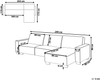 Ecksofa mit Schlaffunktion Polsterbezug beige linksseitig ROMEDAL Bild 2