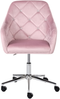 Schreibtischstuhl VELORIA Samtstoff Pastellrosa Bild 5