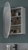 Badezimmer Spiegelschrank Relief in weiß rund 70 cm Bild 3