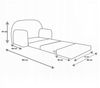 FORTISLINE Kindersofa Kindersofa aus Teddy-Stoff mit Verlängerung - Klappsofa, Spielsofa, ausklappbar Bild 4