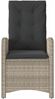vidaXL 3-tlg. Bistro-Set mit Kissen Hellgrau Poly Rattan 365182 Bild 5