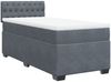 vidaXL Boxspringbett mit Matratze Dunkelgrau 90x190 cm Samt 3286193 Bild 2