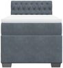 vidaXL Boxspringbett mit Matratze Dunkelgrau 90x190 cm Samt 3286193 Bild 4