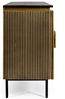 Sideboard Tarvina aus Mangoholz, modernes Design, schwarz gold, 160 cm Breite, Bizzotto Bild 4