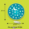 LED Kinderzimmer Wandlampe mit Stecker und Schalter, Petrol Ø 25cm Bild 3