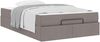 vidaXL Bettgestell mit Matratze 2 pcs Taupe Stoff 3399477 Bild 3