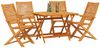 vidaXL Garten Essgruppe 5 pcs Braun Massivholz Akazie 3375703 Bild 3