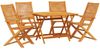vidaXL Garten Essgruppe 5 pcs Braun Massivholz Akazie 3375703 Bild 2