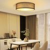 ZMH Deckenleuchte, 30 cm, E27, rund, grauer Stoff, 1-flammig, moderne Schlafzimmerlampe, max. 40 W, für Wohnzimmer, Küche, Flur Bild 5