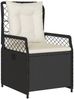vidaXL 7-tlg. Garten-Essgruppe mit Kissen Schwarz Poly Rattan 3262924 Bild 3